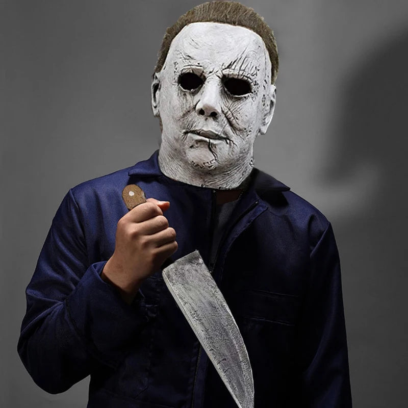 Halloween Ghost Scary Mask Movie Latex Mask Michael Myers Head Mask Masquerade Dressing Up for Halloween Party Cosplay Props