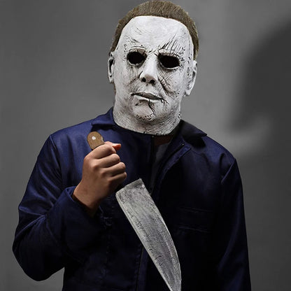 Halloween Ghost Scary Mask Movie Latex Mask Michael Myers Head Mask Masquerade Dressing Up for Halloween Party Cosplay Props