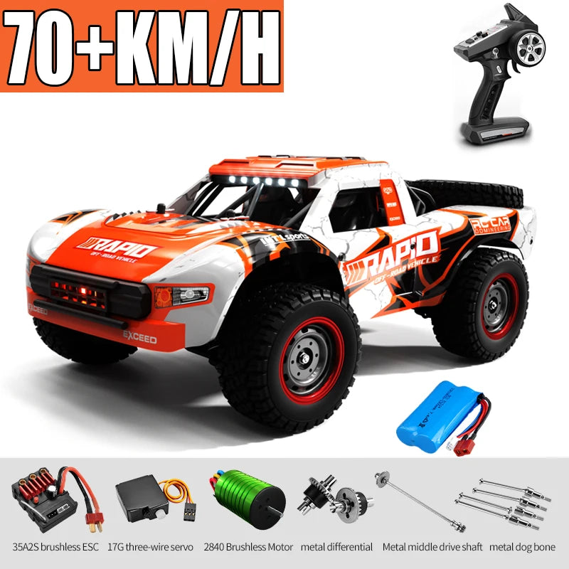 Rc Car Off Road 4x4 50km/H or 75km/H High Speed Brushless Motor Monster Truck 1/16 Desert/Snow Racing Drift Cars Toys for Boys