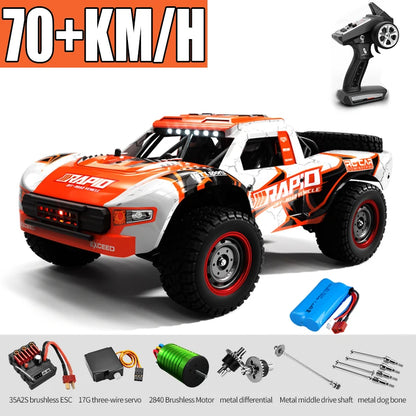 Rc Car Off Road 4x4 50km/H or 75km/H High Speed Brushless Motor Monster Truck 1/16 Desert/Snow Racing Drift Cars Toys for Boys