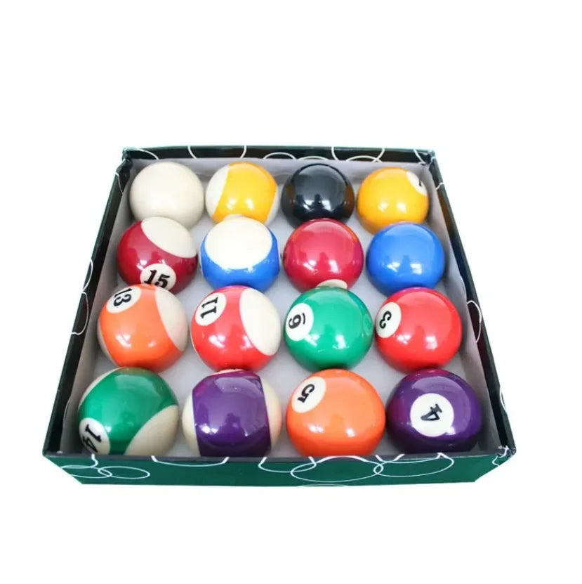 Superior Quality Resin Material 57.2MM Billiard Pool Ball 16pcs/Set Black Box