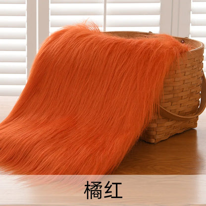Dolls Long Plush Fabric Per Meter for Upholstery Coats Chair Cover Sewing Plain Fashion Fur Textile Needlework Thick Comfortable