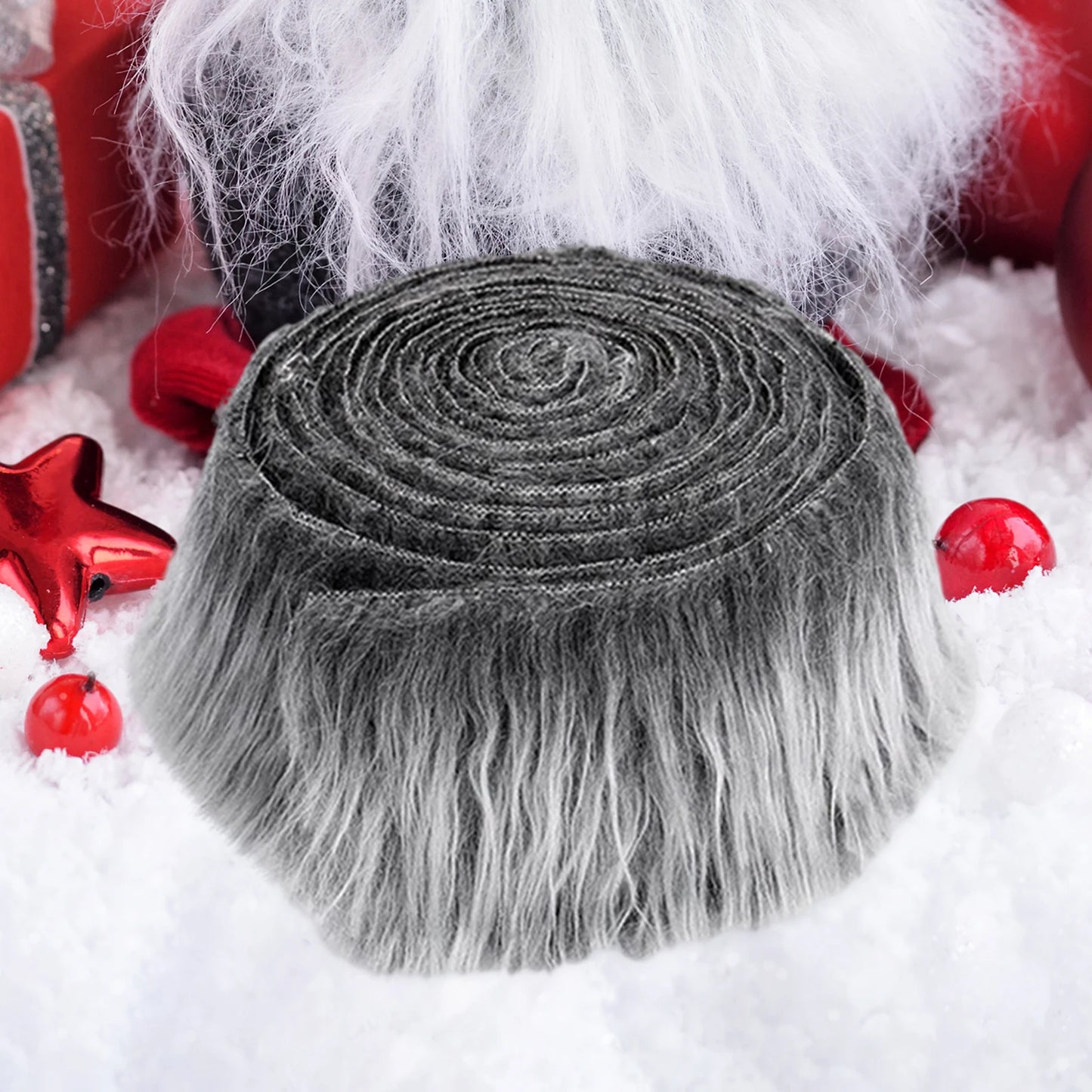 Faux Fur Fabric Costume Soft Artificial Fabric for Dwarf Decoration Clothing Gnomes Beard Hair Cosplay Costume Christmas Tree