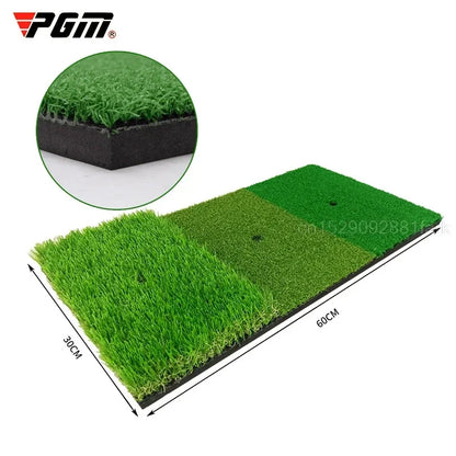 PGM Golf Hitting Mat 3 Grasses With Rubber Tee Hole Golf Training Aids Indoor Outdoor Tri-Turf Golf Hitting Grass Golfer Mats