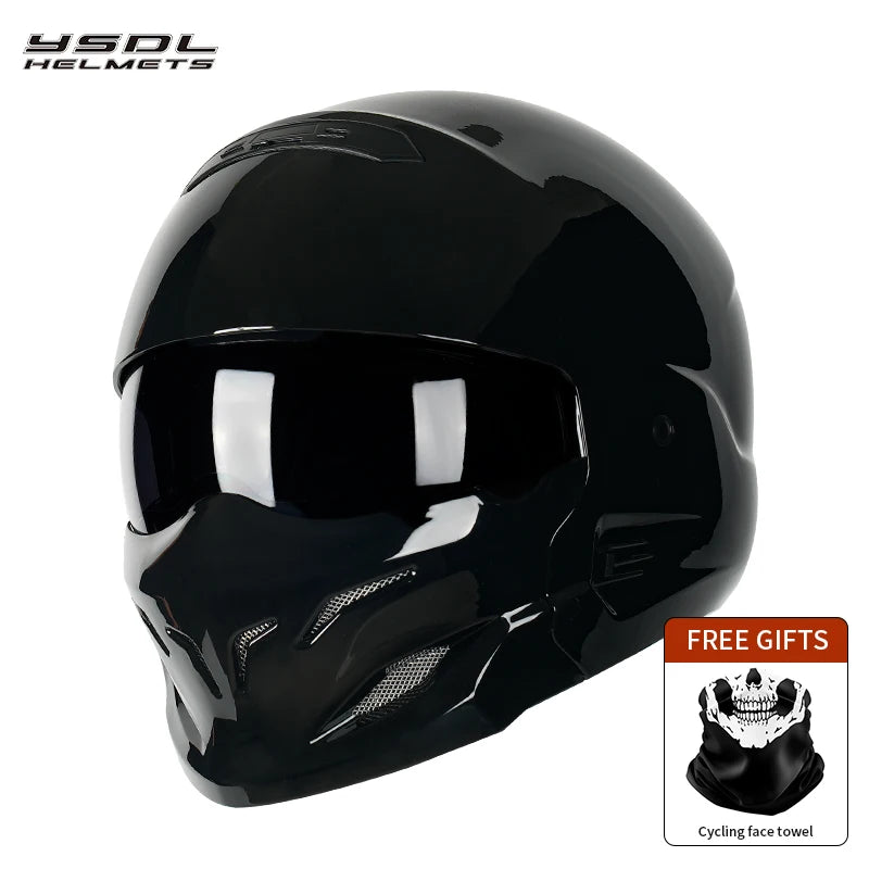 Scorpion Helmet Sunscreen Retro Motorcycle Full Helmet Men  Women Detachable Face Mask Combination Helmets Summer Safety Helmet