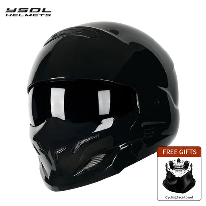 Scorpion Helmet Sunscreen Retro Motorcycle Full Helmet Men  Women Detachable Face Mask Combination Helmets Summer Safety Helmet