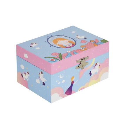 Rotating Girl Music Box Musical Jewelry Box With Mirror and Drawer Wooden Ballerina Music Box Christmas Birthday Gift for Girls