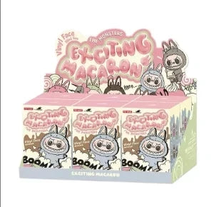 Labubu the Monsters Heartbeat Macaron Enamel Face Blind Box Pvc Tabletop Figurine Ornament Kawaii Doll Kid Birthday Gift