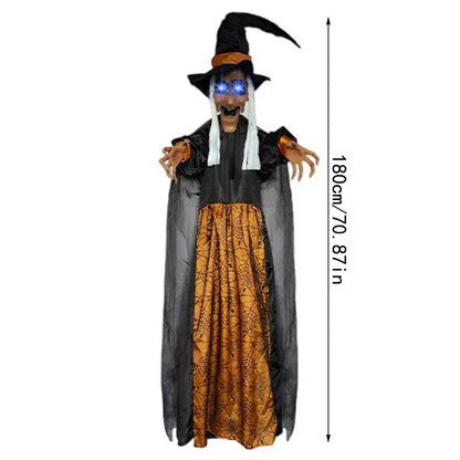 Halloween Voice Controlled Luminous Screaming Haunted Witch Escape Room Horror Haunted House Decorative Props