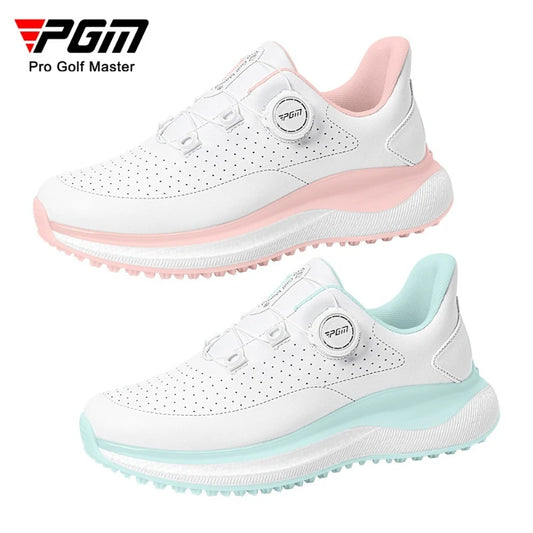 PGM Women Summer Golf Shoes Heat Dissipation Breathable Holes High Elasticity Height Outdoor Sports Shoes XZ430