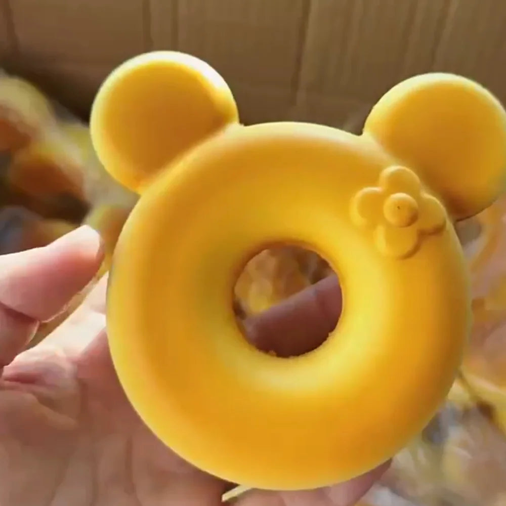 Funny Donut Vent Squeezing Toys Bear Ears Slow Rebound Baking Pinch Toy Relaxed Anti-Fidget Cartoon Pinch Toy Children