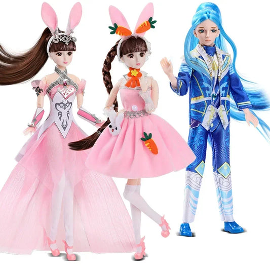 30cm Height Xiaowu Doll Full Set 1/6 Doll With Clothes Suit and Headdress Dress Up Toy for Girls