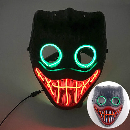 Hot Design Luminous Led Neon Cosplay  Movie Mask Glowing Masquerade Horror Halloween Carnival Party Decoration Props