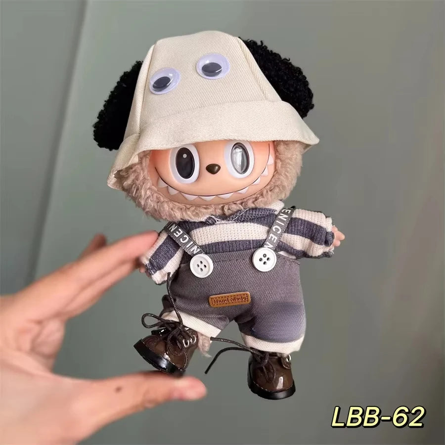 Mini Doll'S Clothes Outfit Accessories for Korea Kpop Exo 15-17cm Labubu Idol 10cn Cotton Doll Replacement Suit Clothing Gift