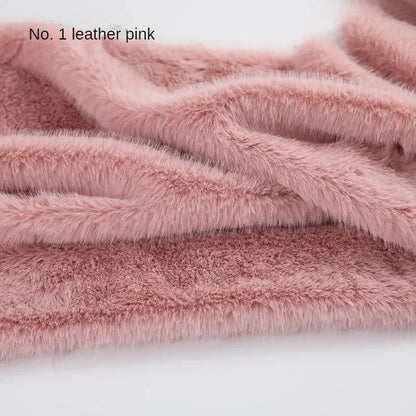 2cm Faux Mink Fur Plush Fabric by the Meter for Clothing Scarf Dolls Background Decoration Diy Sewing Cloth Soft Pink White Blue