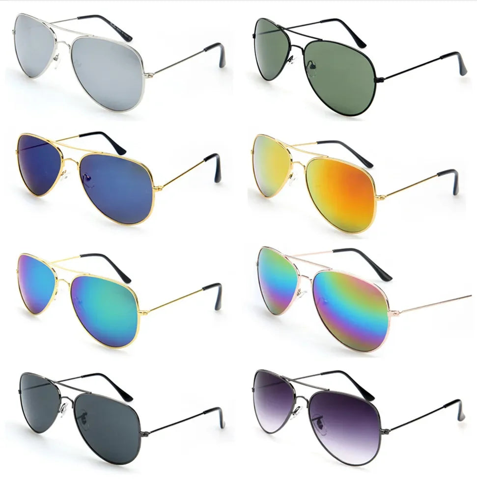FOENIXSONG Fashion Pilot Sunglasses for Women Men  Classic Eyewear Gradient Mirrored Blue Silver Gray Sun Glasses Sunglass