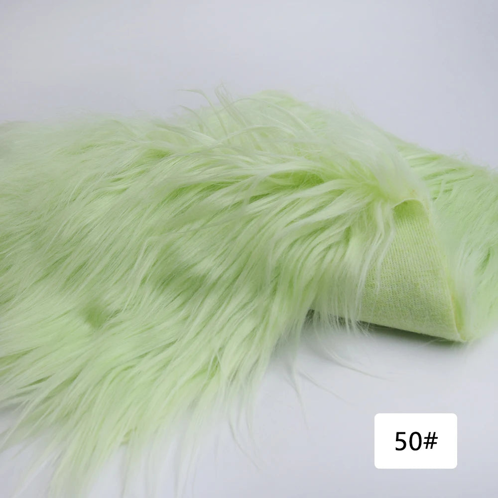 25x45cm 8cm Pile  Faux Fur Fabric for Sewing Make Cotton Doll Hair Diy Handmade Home Decoration Cosplay Fabric for Needlework