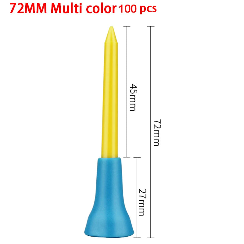 30/100 Pcs Plastic Golf Tees Multi Color 8.3CM 72mm 54mm Durable Rubber Cushion Top Golf Tee Golf Accessories for Golf Sprot New
