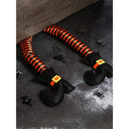 Halloween Witch Leg Decoration, Plush Filled Witch Legs for Wrath Car, Outdoor Evil Hanging Ornament, Car Trunk Yard Decor