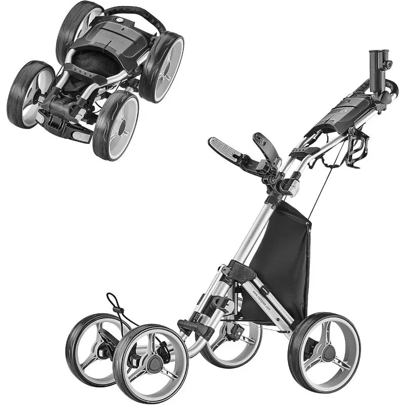 CaddyTek Explorer V8 - SuperLite 4 Wheel Golf Push Cart, Explorer Version 8