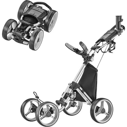CaddyTek Explorer V8 - SuperLite 4 Wheel Golf Push Cart, Explorer Version 8