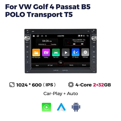 MEKEDE 7'' 2Din  Wireless Carplay Car Radio Stereo for VW Passat B5 MK4 MK5 Golf 4 Polo Bora Jetta T5  WIFI RDS BT Android Auto