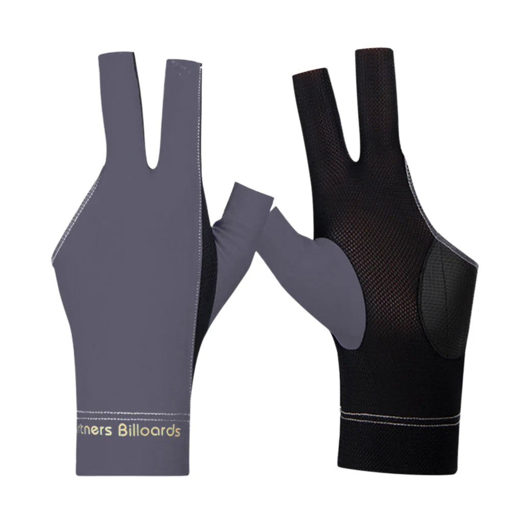 1Pcs Open Finger Billiard Gloves Antiskid Polyester Snooker Billiard Gloves Adjust Sticker Portable Lightweight Amateur Training