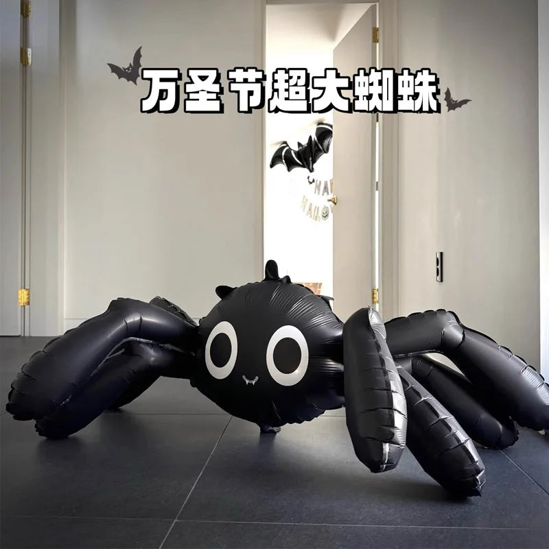 Halloween 3D Black Spider Balloon Ghost Festival Party Decorations Trick Toy Balloon Halloween Party Supplies Inflatable Ballon
