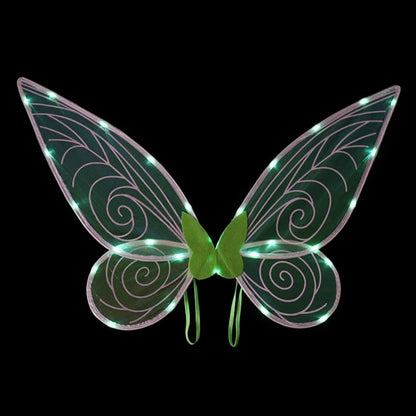 Dress Up Angel Wings LED Fairy Wings Butterfly Sequin Wings Glowing Elf Princess Costume for Kids Girls Christmas Birthday Party