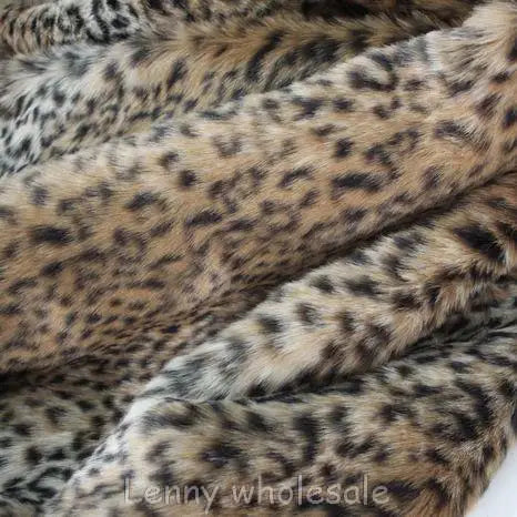 Long Pile Leopard Print Fur Fabric ,Cushion Faux Fur Fabric Yard 150*50cm/Piece Free Shipping
