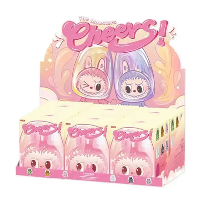 In-Stock Blind Box Labubu the Monsters Cheers Double Layered Glass Cup Cute Water Cup Handmade Decoration Model Birthday Gift