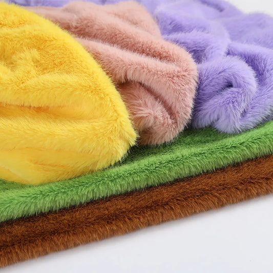 40Colours 2cm Imitation Mink Plush Fur Fabric Doll Manual DIY Counter Scarf Cuddle Doll Faux Fur Fabric 50*50