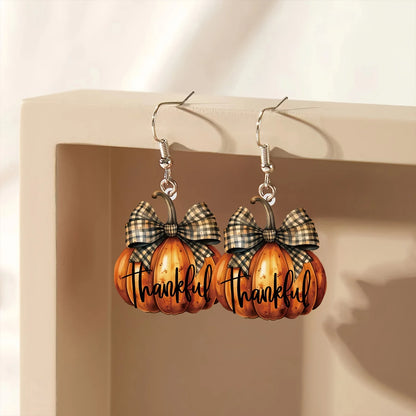 Elegant Pumpkin Drop Earrings for Women Hot Stylish Party Vacation Halloween & Thanksgiving Jewelry Accessory