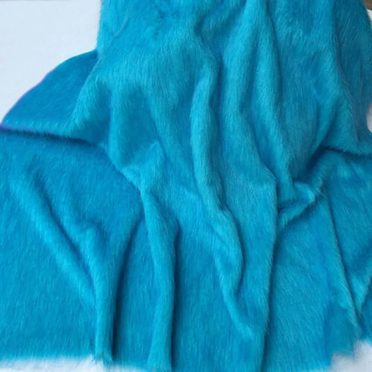 1 Meter Luxury Long Haired Faux Fur Fabric Pile Plush Fluffy Fabric for Display Photography Background Props Home Decor
