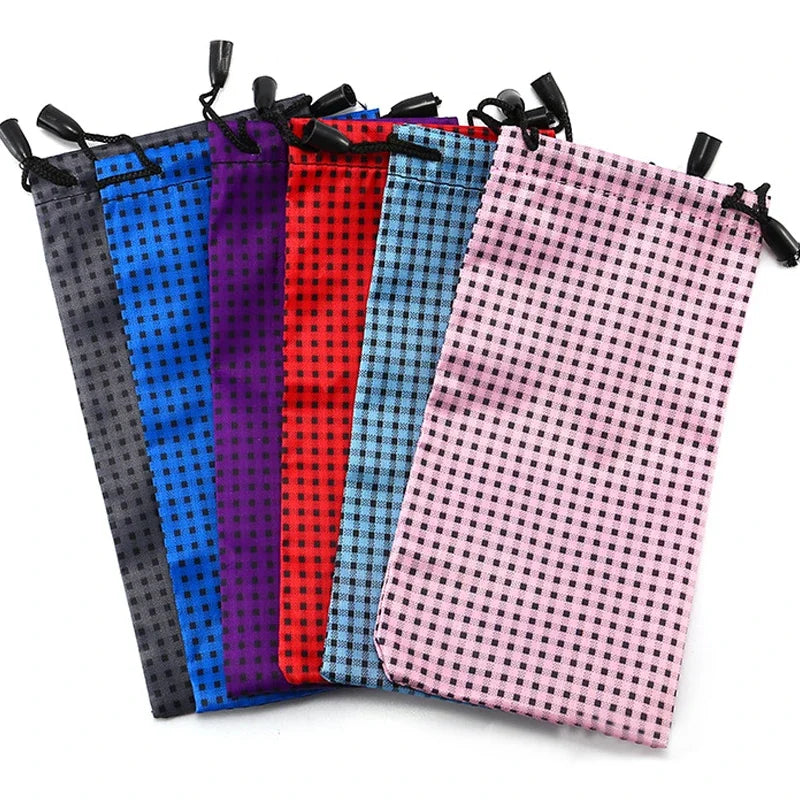 10-100pcs Portable Soft Cloth Waterproof Sunglasses Bag Microfiber Dust Storage Pouch Glasses Carry Bag Eyewear Case Container