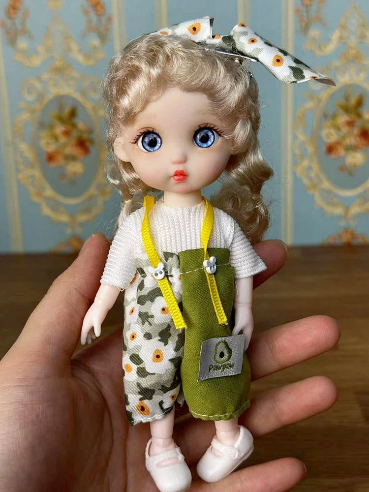 Lovely 17cm Doll 1/8 Bjd Dolls Mini Playhouse Doll Toy Kids Girls Dolls Toy Gift