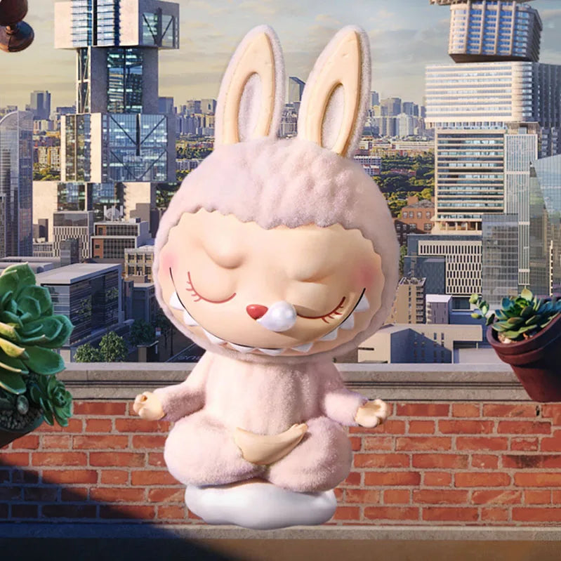 POP MART LABUBU THE MONSTERS Lazy Yoga Series Blind Box Toys Kawaii Anime Action Figure Caixa Caja Surprise Mystery Box Dolls