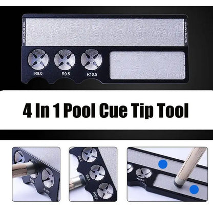 Pool Cue Tip Shaper 4 in 1 Billiard Tip Repair Tools Cue Tip Shaper Tool Pool Cue Shaper Pool Cue Accessories for Replacement