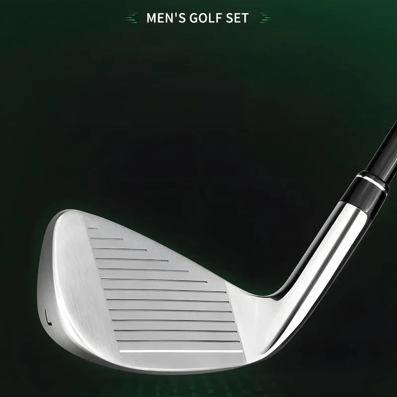 PGM Beginner Golf Clubs Sets Rio for Men 5 Piece Includes Golf Driver, 7 Irons, #52 Sand Wedge