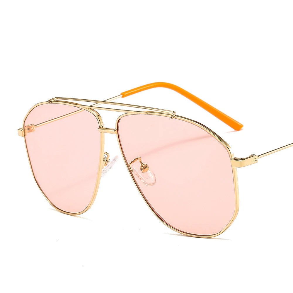 46224 Vintage Metal Frame Pilot Sunglasses Women Fashion Uv400 Glasses Men Anti Glare Sunglasses