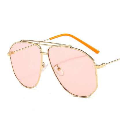 46224 Vintage Metal Frame Pilot Sunglasses Women Fashion Uv400 Glasses Men Anti Glare Sunglasses