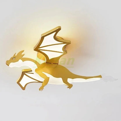 Modern Golden Dragon LED Ceiling Lamp Bedroom Study Restaurant Bedside Ceiling Light Living Room Decoration Dragon Ceiling Lamps