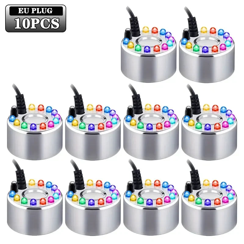 1-10pcs Mini LED Pumpkin Light Fogger Water Fountain Pond Fog Machine for Halloween Christmas Easter Party Festival Decoration