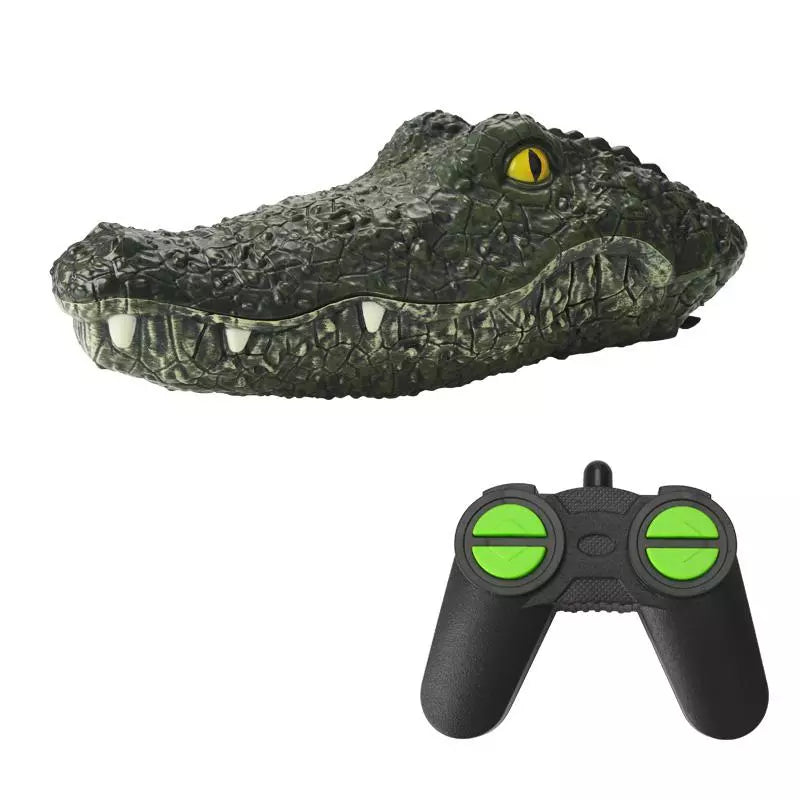 RC Boat Ship Toy Simulation Crocodile Head 2.4G Remote Control Joke Alligator Decoy Electric Toys Summer Water  Spoof Toys Gift