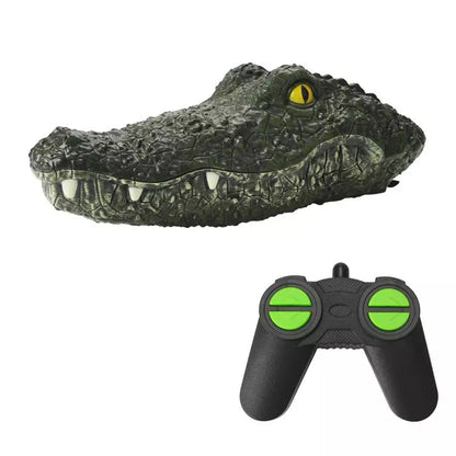 RC Boat Ship Toy Simulation Crocodile Head 2.4G Remote Control Joke Alligator Decoy Electric Toys Summer Water  Spoof Toys Gift