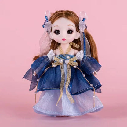 Multiple Colors Ancient Dress Bjd Doll Hanfu Princess Little Princess 17cm Ancient Girl Doll Plastic Chinese Costume