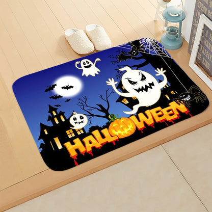 2024 Halloween Pumpkin Carpet Bedroom Bathroom Floor Mats Decorative Halloween Floor Mats Christmas Mats Christmas Decorations