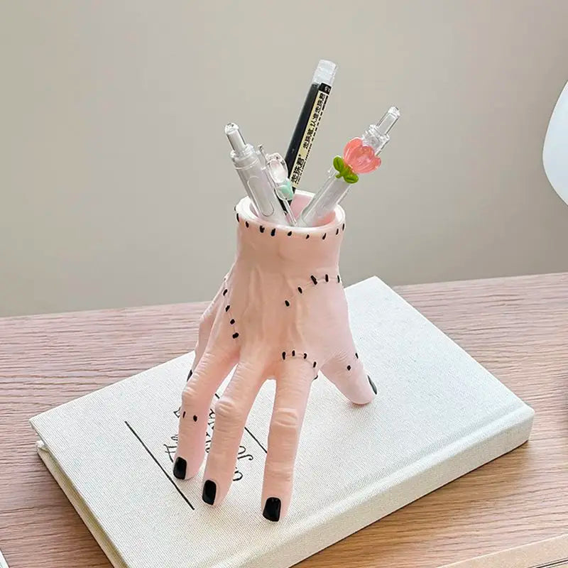 Adams Palm Broken Hand Ornament on Halloween. Garden Decoration Astor's Hand Fleshy Potted Basin Scary Palm Pen Holder Storage