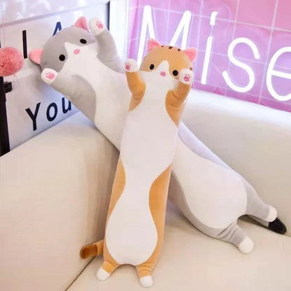 Cute Cat Plush Pillow - Ultra Soft Huggable Nap Pillow for Girls & Kids /Perfect Birthday, Christmas, Halloween Gift