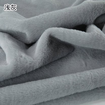 Plain Faux Fur Fabric Smooth by the Meter for Clothes Coats Dolls Sewing Thickened Imitation Rex Rabbit Plush Textile Soft Silky